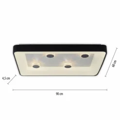 Luminaires Leuchten Direkt Éclairage Led|Plafonnier Leuchten-Direkt VERTIGO LED Noir, 1 lumière, Télécommandes