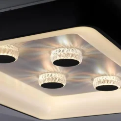Luminaires Leuchten Direkt Éclairage Led|Plafonnier Leuchten-Direkt VERTIGO LED Noir, 1 lumière, Télécommandes