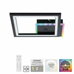 Luminaires Leuchten Direkt Éclairage Led|Plafonnier Leuchten-Direkt MUSIKA LED Noir, 1 lumière, Télécommandes, Changeur de couleurs