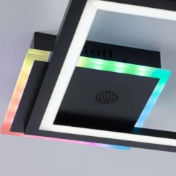Luminaires Leuchten Direkt Éclairage Led|Plafonnier Leuchten-Direkt MUSIKA LED Noir, 1 lumière, Télécommandes, Changeur de couleurs