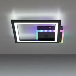 Luminaires Leuchten Direkt Éclairage Led|Plafonnier Leuchten-Direkt MUSIKA LED Noir, 1 lumière, Télécommandes, Changeur de couleurs