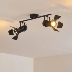 hofstein Spots Et Projecteurs|Plafonnier Lichinga Noir, 2 lumières