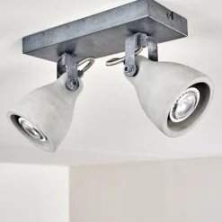 hofstein Spots Et Projecteurs|Plafonnier Lomma Gris, 2 lumières