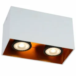 Luminaires Lucide Plafonniers|Plafonnier Lucide BIDO Cuivre, Blanc, 2 lumières