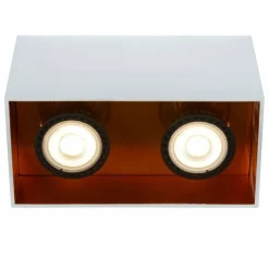 Luminaires Lucide Plafonniers|Plafonnier Lucide BIDO Cuivre, Blanc, 2 lumières