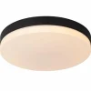 Luminaires Lucide Éclairage Led|Plafonnier Lucide BISKIT LED Noir, 1 lumière, Détecteur de mouvement