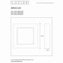 Luminaires Lucide Éclairage Led|Plafonnier Lucide BRICE LED Blanc, 1 lumière