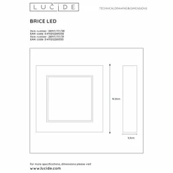 Luminaires Lucide Éclairage Led|Plafonnier Lucide BRICE LED Noir, 1 lumière
