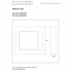 Luminaires Lucide Éclairage Led|Plafonnier Lucide BRICE LED Noir, 1 lumière