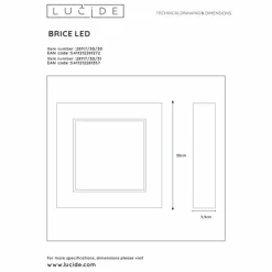Luminaires Lucide Éclairage Led|Plafonnier Lucide BRICE LED Noir, 1 lumière