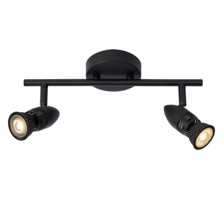 Luminaires Lucide Spots Et Projecteurs|Plafonnier Lucide CARO Noir, 2 lumières