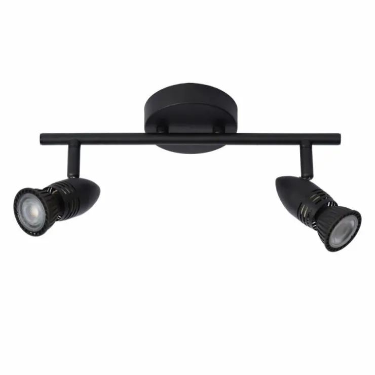 Luminaires Lucide Spots Et Projecteurs|Plafonnier Lucide CARO Noir, 2 lumières