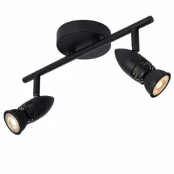 Luminaires Lucide Spots Et Projecteurs|Plafonnier Lucide CARO Noir, 2 lumières