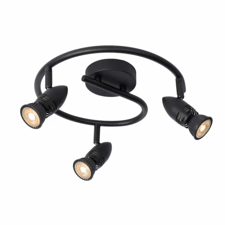 Luminaires Lucide Spots Et Projecteurs|Plafonnier Lucide CARO Noir, 3 lumières