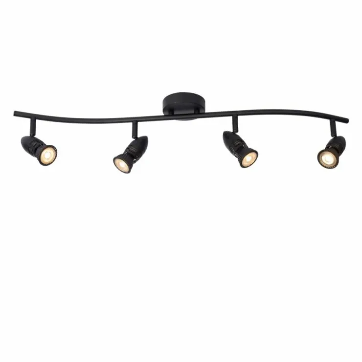 Luminaires Lucide Spots Et Projecteurs|Plafonnier Lucide CARO Noir, 4 lumières
