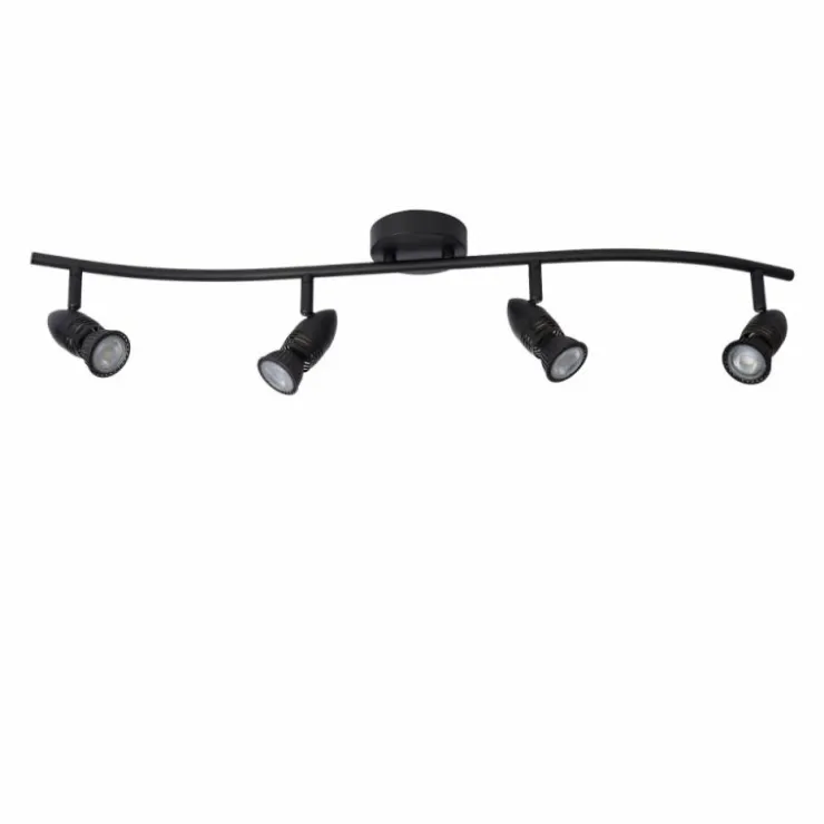 Luminaires Lucide Spots Et Projecteurs|Plafonnier Lucide CARO Noir, 4 lumières