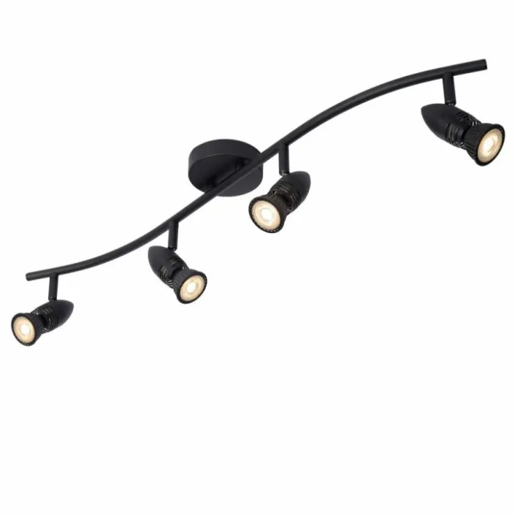 Luminaires Lucide Spots Et Projecteurs|Plafonnier Lucide CARO Noir, 4 lumières