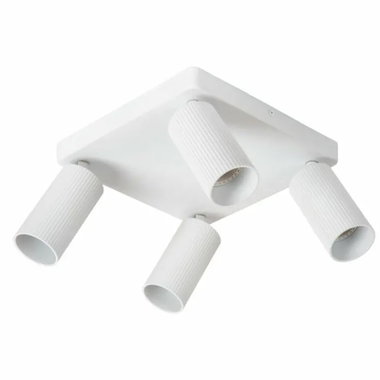 Luminaires Lucide Spots Et Projecteurs|Plafonnier Lucide CLUBS Blanc, 4 lumières
