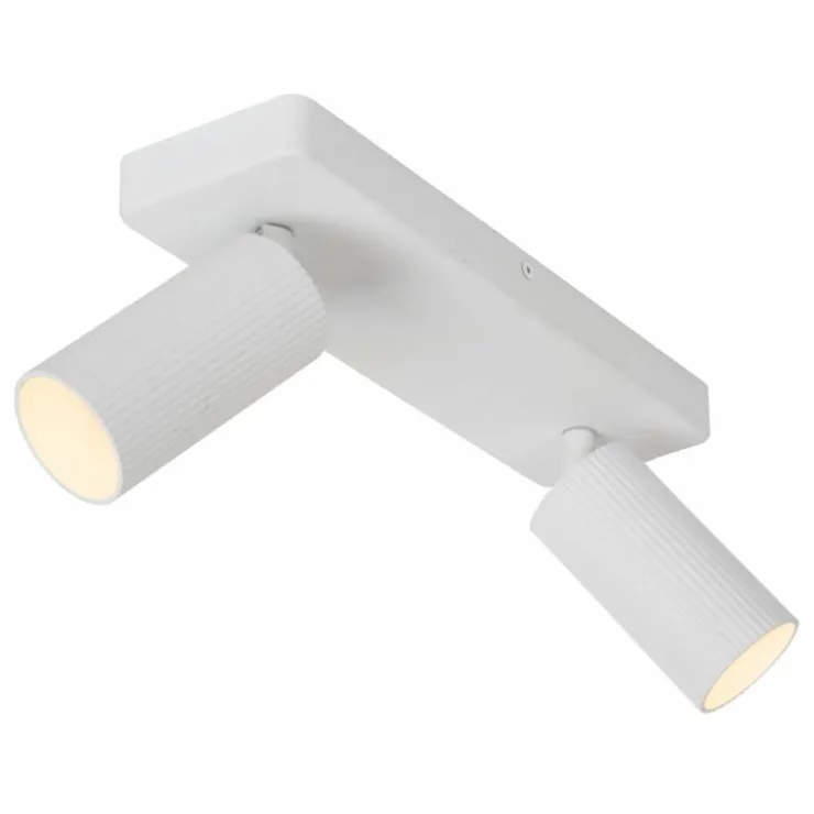 Luminaires Lucide Spots Et Projecteurs|Plafonnier Lucide CLUBS Blanc, 2 lumières
