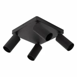 Luminaires Lucide Spots Et Projecteurs|Plafonnier Lucide CLUBS Noir, 4 lumières