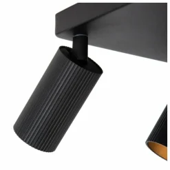 Luminaires Lucide Spots Et Projecteurs|Plafonnier Lucide CLUBS Noir, 4 lumières