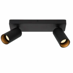 Luminaires Lucide Spots Et Projecteurs|Plafonnier Lucide CLUBS Noir, 2 lumières