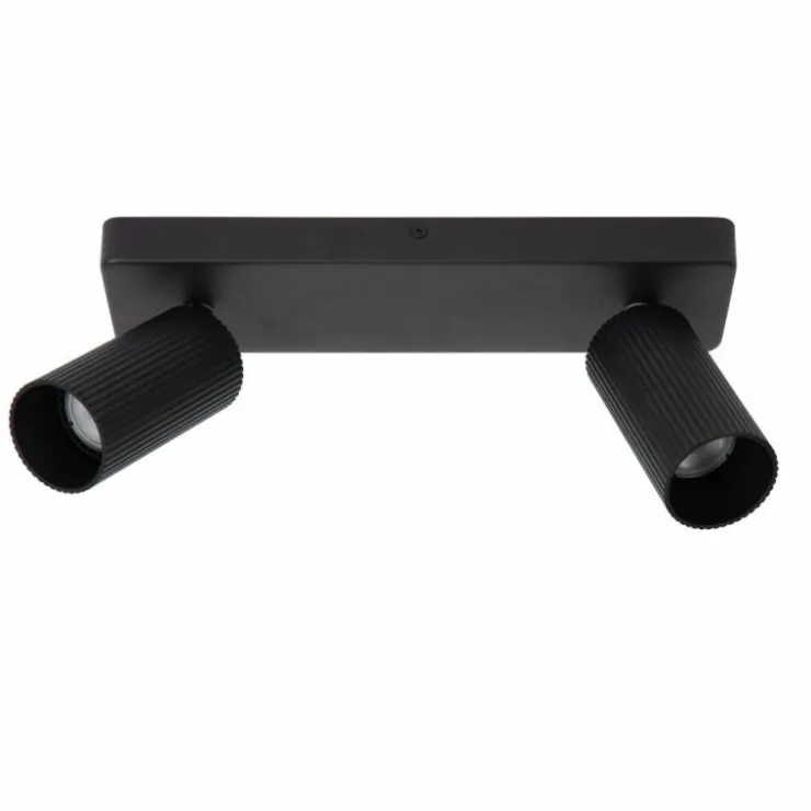 Luminaires Lucide Spots Et Projecteurs|Plafonnier Lucide CLUBS Noir, 2 lumières