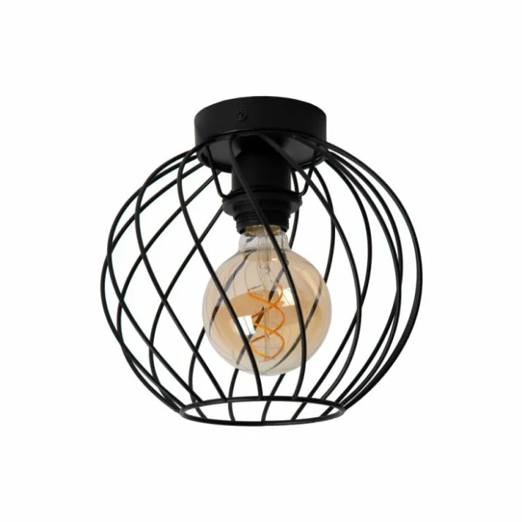 Luminaires Lucide Plafonniers|Plafonnier Lucide DANZA Noir, 1 lumière