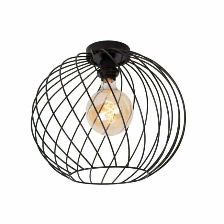 Luminaires Lucide Plafonniers|Plafonnier Lucide DANZA Noir, 1 lumière