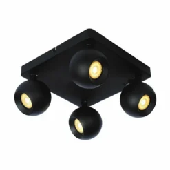Luminaires Lucide Plafonniers|Plafonnier Lucide FAVORI Noir, 4 lumières