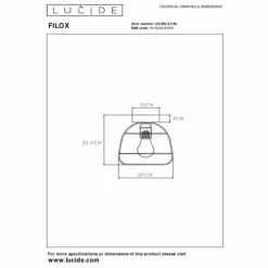 Luminaires Lucide Plafonniers|Plafonnier Lucide FILOX Noir, 1 lumière
