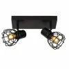 Luminaires Lucide Spots Et Projecteurs|Plafonnier Lucide FILOX Noir, 2 lumières