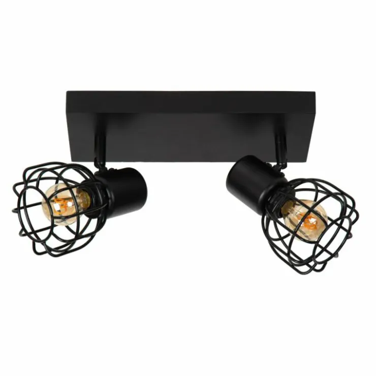Luminaires Lucide Spots Et Projecteurs|Plafonnier Lucide FILOX Noir, 2 lumières