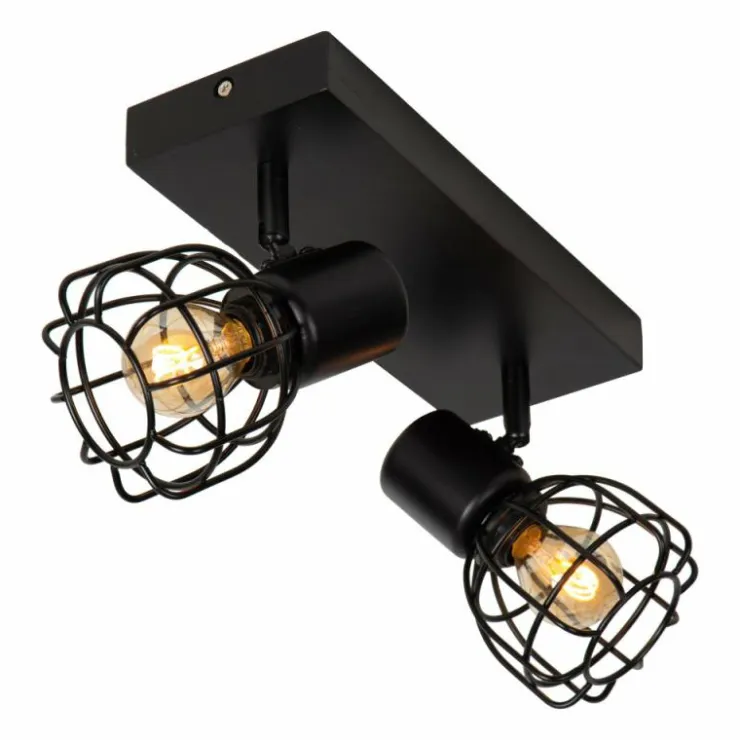 Luminaires Lucide Spots Et Projecteurs|Plafonnier Lucide FILOX Noir, 2 lumières