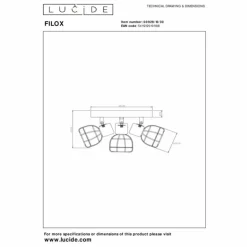 Luminaires Lucide Spots Et Projecteurs|Plafonnier Lucide FILOX Noir, 1 lumière