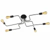 Luminaires Lucide Plafonniers|Plafonnier Lucide LESTER Noir, 6 lumières
