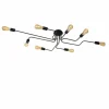 Luminaires Lucide Plafonniers|Plafonnier Lucide LESTER Noir, 8 lumières
