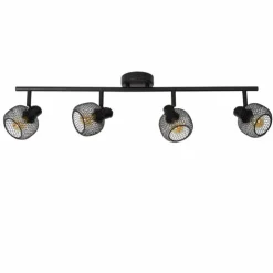 Luminaires Lucide Plafonniers|Plafonnier Lucide MAREN Noir, 4 lumières