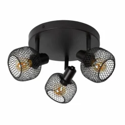 Luminaires Lucide Plafonniers|Plafonnier Lucide MAREN Noir, 3 lumières