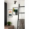 Luminaires Lucide Spots Et Projecteurs|Plafonnier Lucide NIGEL LED Acier inoxydable, Noir, 1 lumière