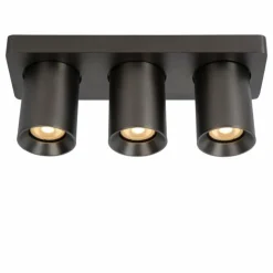 Luminaires Lucide Éclairage Led|Plafonnier Lucide NIGEL LED Acier inoxydable, Noir, 3 lumières