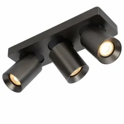 Luminaires Lucide Éclairage Led|Plafonnier Lucide NIGEL LED Acier inoxydable, Noir, 3 lumières