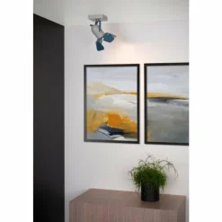 Luminaires Lucide Plafonniers|Plafonnier Lucide PICTO Bleu, Gris, 1 lumière