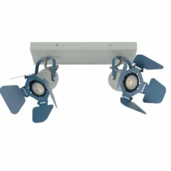 Luminaires Lucide Plafonniers|Plafonnier Lucide PICTO Bleu, Gris, 2 lumières