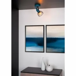 Luminaires Lucide Plafonniers|Plafonnier Lucide Pola Bleu, Noir, 1 lumière
