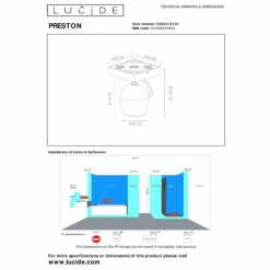 Luminaires Lucide Spots Et Projecteurs|Plafonnier Lucide PRESTON Blanc, 1 lumière