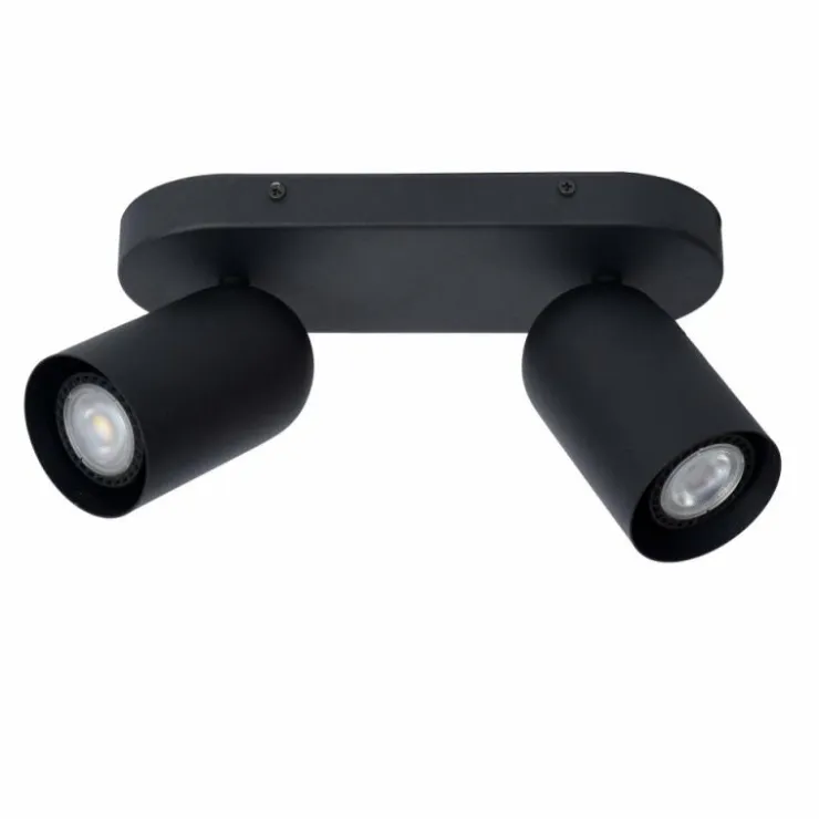 Luminaires Lucide Spots Et Projecteurs|Plafonnier Lucide PUNCH Noir, 2 lumières