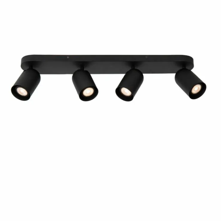 Luminaires Lucide Spots Et Projecteurs|Plafonnier Lucide PUNCH Noir, 4 lumières