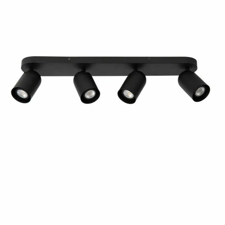 Luminaires Lucide Spots Et Projecteurs|Plafonnier Lucide PUNCH Noir, 4 lumières