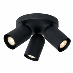 Luminaires Lucide Spots Et Projecteurs|Plafonnier Lucide PUNCH Noir, 3 lumières